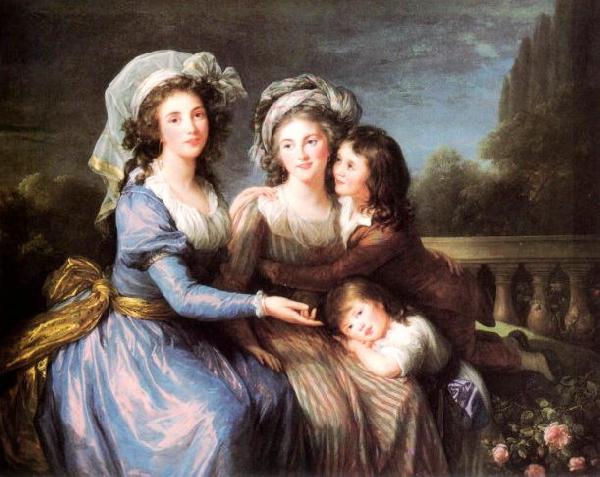 Charles Lebrun Marquise de Roug with Her Sons Alexis and Adrien Germany oil painting art